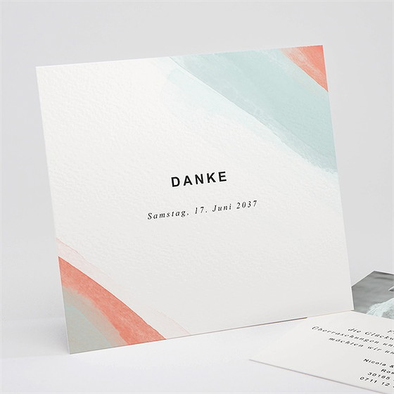 Dankeskarte Hochzeit Pastell Abstrakt