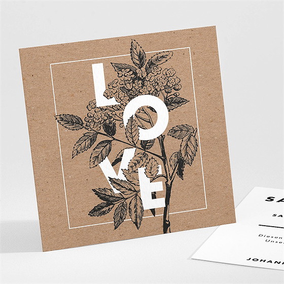 Save The Date Karte Kastanienzweig