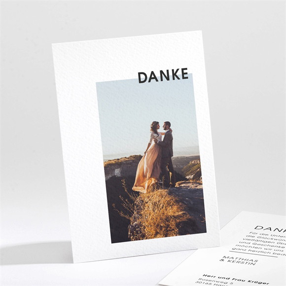 Dankeskarte Hochzeit Pures Design ref.N211228