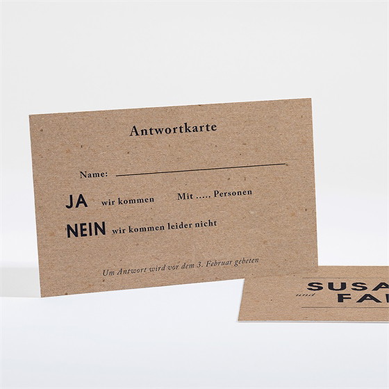 Antwortkarte Hochzeit Vintage Romance