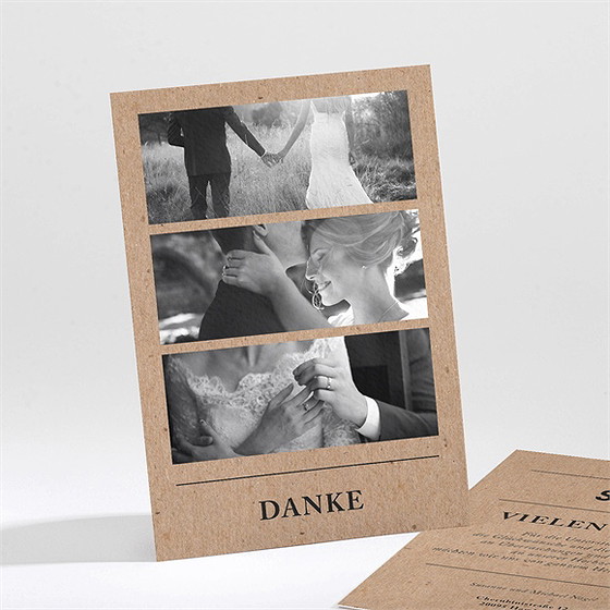 Dankeskarte Hochzeit Vintage Romance