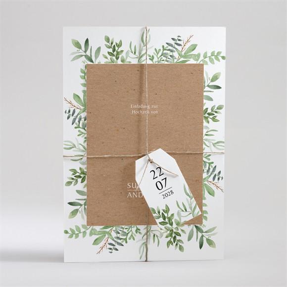 Hochzeitseinladung "Frühlingsgrün"