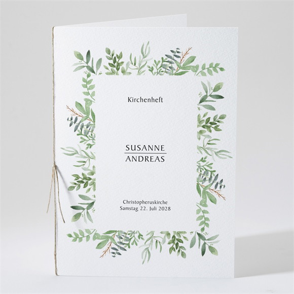 Kirchenheft Hochzeit "Frühlingsgrün"