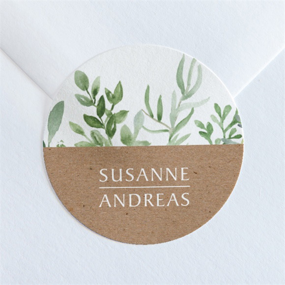 Aufkleber Hochzeit Frühlingsgrün ref.N36026