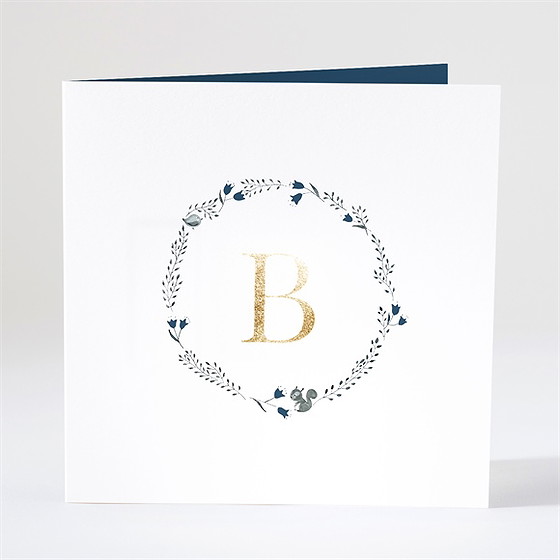 Geburtskarte Initial Gold