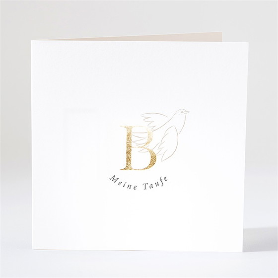 Einladung Taufe Goldene Taube