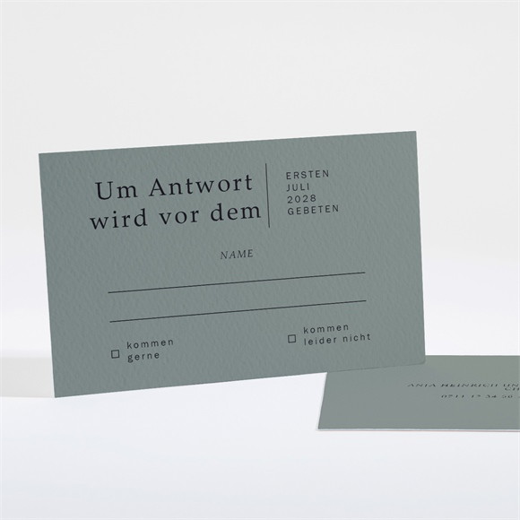 Antwortkarte Hochzeit Lorbeergrün ref.N16176