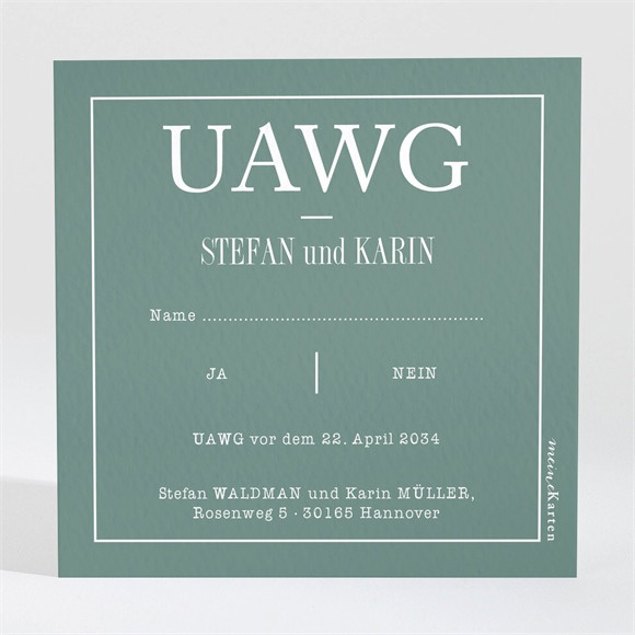 Antwortkarte Hochzeit Polaroid der Liebe ref.N3001586