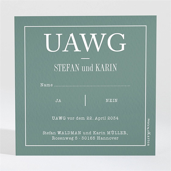 Antwortkarte Hochzeit Polaroid Der Liebe