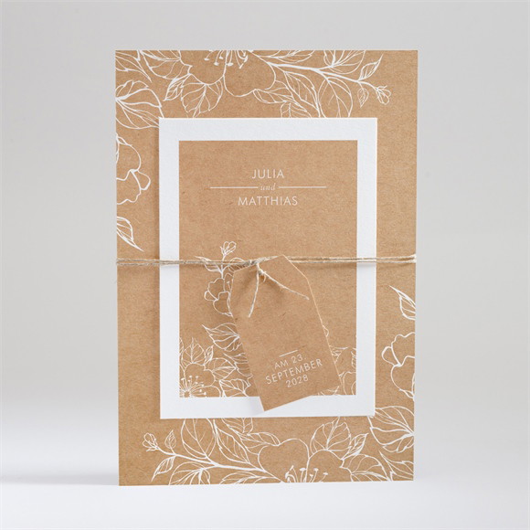 Hochzeitseinladung Elegante Gravur ref.N99118