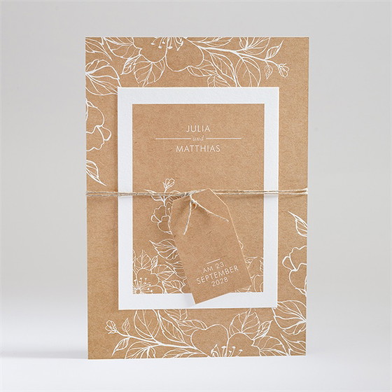 Hochzeitseinladung Elegante Gravur