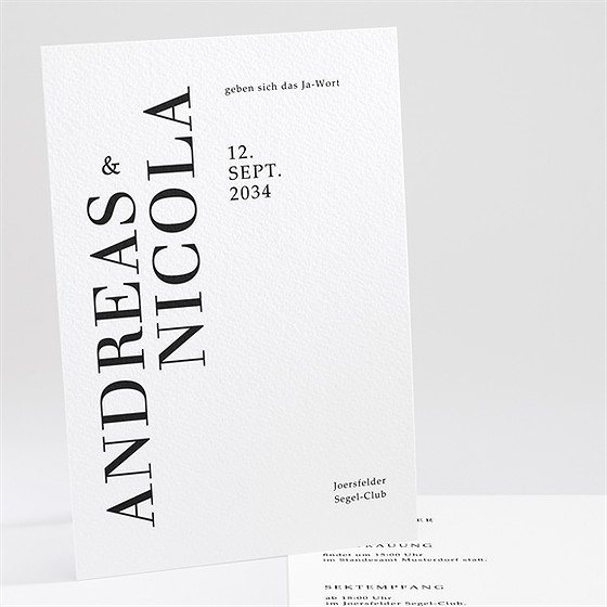 Hochzeitseinladung Moderne Grafik