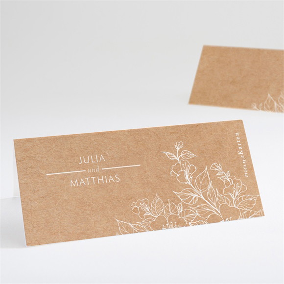 Tischkarte Hochzeit Elegante Gravur ref.N440748