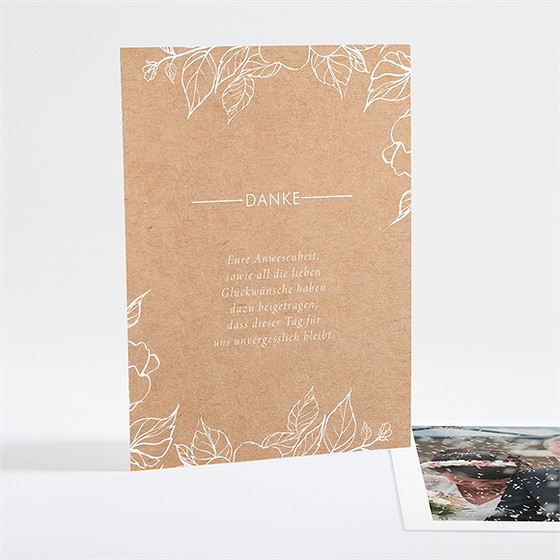 Dankeskarte Hochzeit Elegante Gravur