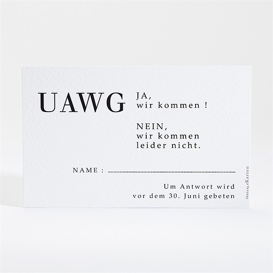 Antwortkarte Hochzeit Moderne Grafik