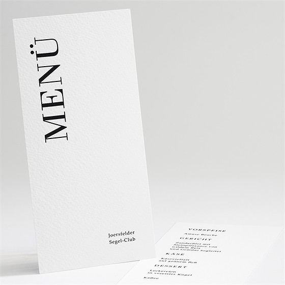 Menükarte Hochzeit Moderne Grafik