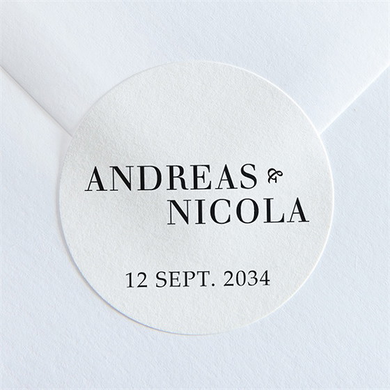 Aufkleber Hochzeit Moderne Grafik