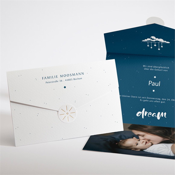 Geburtskarte All-in one Karte Jungen ref.N97108