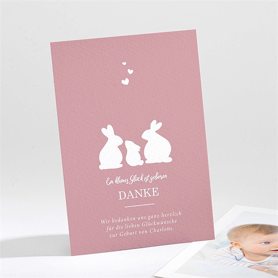 Dankeskarte Geburt Silhouetten