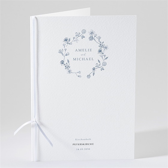 Kirchenheft Hochzeit Blumengesteck