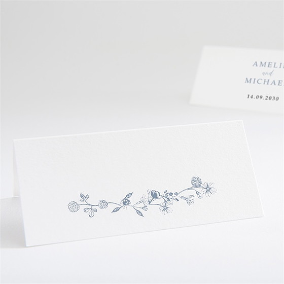 Tischkarte Hochzeit Blumengesteck