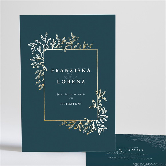 Hochzeitseinladung Königsblau ref.N241197