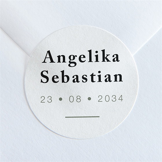 Aufkleber Hochzeit monogramm