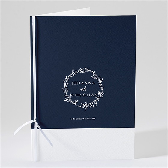 Kirchenheft Hochzeit mineralblau