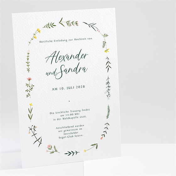 Hochzeitseinladung blumenkreis