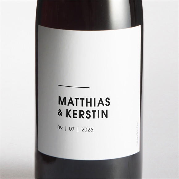 Flaschenetikett Hochzeit Pures Design ref.N3001577