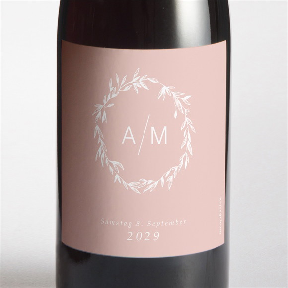 Flaschenetikett Hochzeit Zarte Mitteilung ref.N3001578