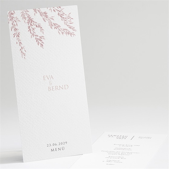 Menükarte Hochzeit Goldene Weide