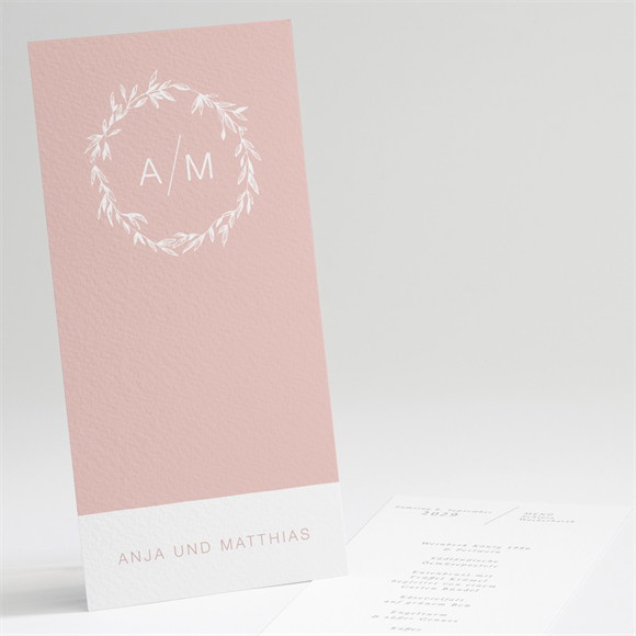 Menükarte Hochzeit Zarte Mitteilung ref.N221104