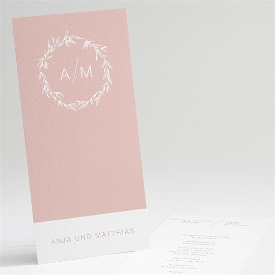Menükarte Hochzeit Zarte Mitteilung