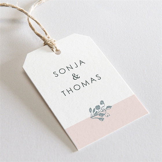 Geschenkanhänger Hochzeit Blumenkranz