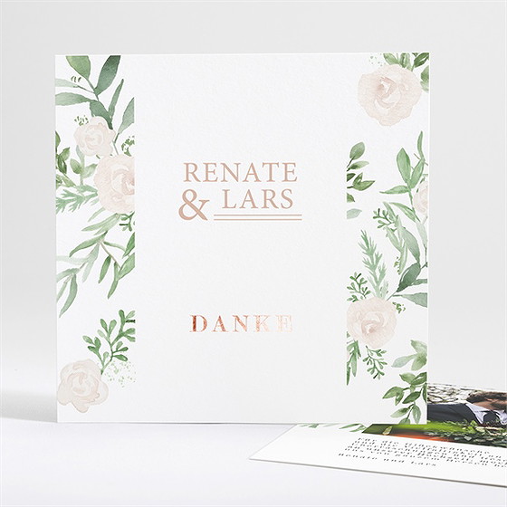 Dankeskarte Hochzeit Frühlingsrosen