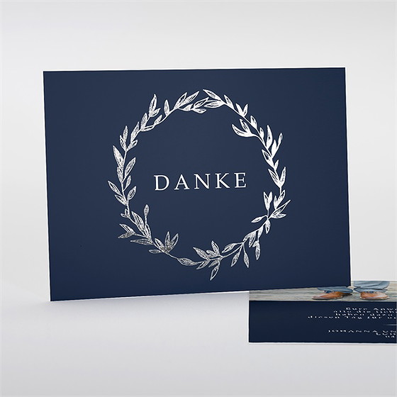 Dankeskarte Hochzeit Mineralblau