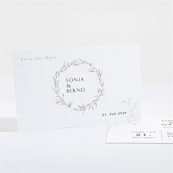 Save The Date Karte Einfach Geschmückt