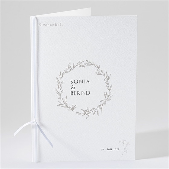 Kirchenheft Hochzeit einfach geschmückt