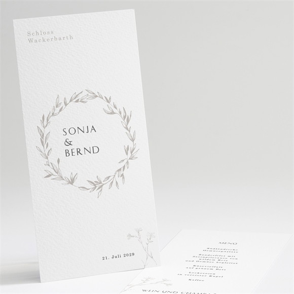 Menükarte Hochzeit Einfach geschmückt ref.N221115