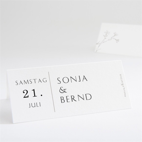 Tischkarte Hochzeit Einfach geschmückt ref.N440742