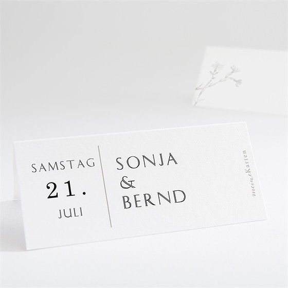 Tischkarte Hochzeit Einfach Geschmückt