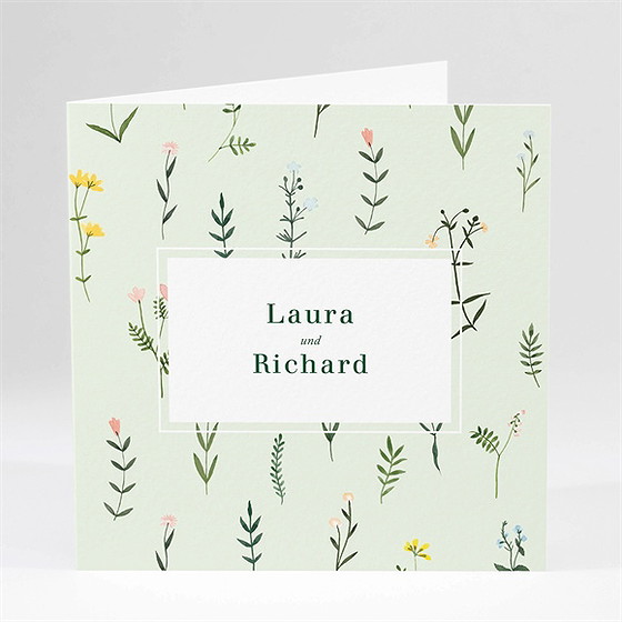 Hochzeitseinladung Frühlingsblumen