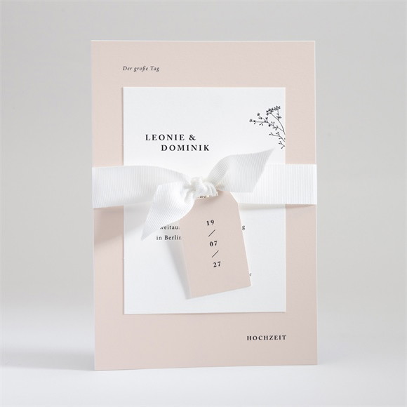 Hochzeitseinladung Zartes Trio ref.N99121