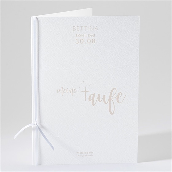 Kirchenheft Taufe Kupfer Schrift