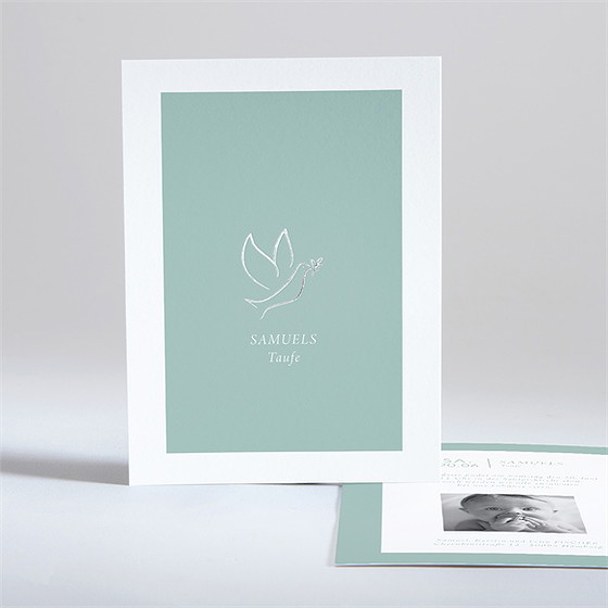 Einladung Taufe Silbertaube