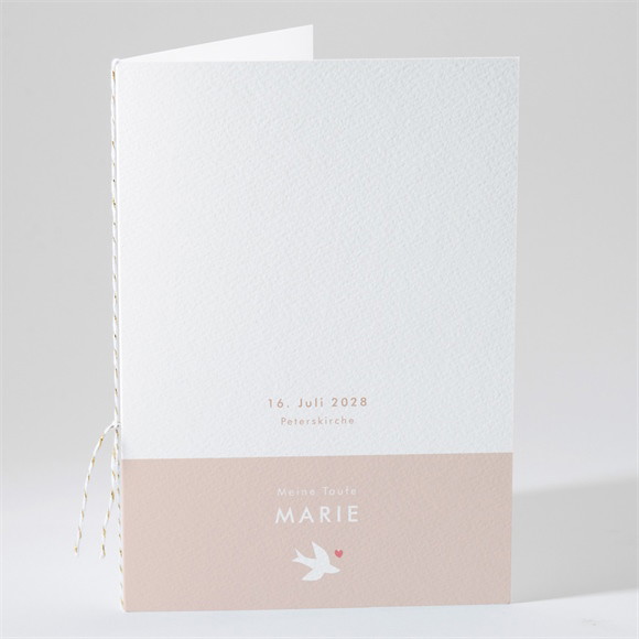 Kirchenheft Taufe Taube und Blumenkranz ref.N491177