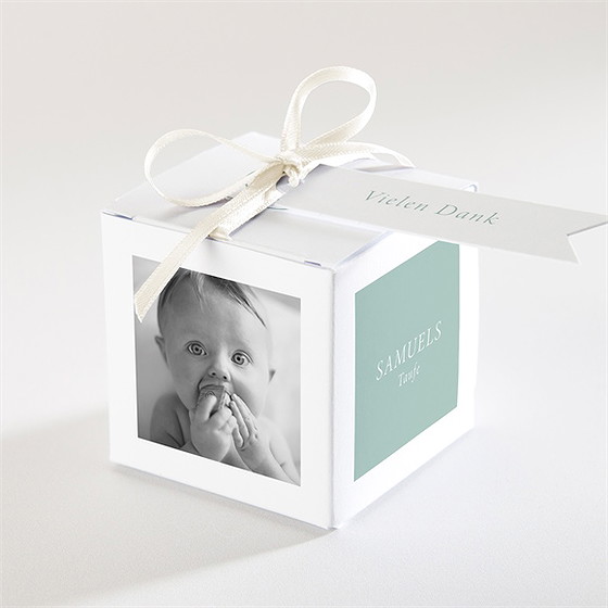 Geschenkbox Taufe Silbertaube