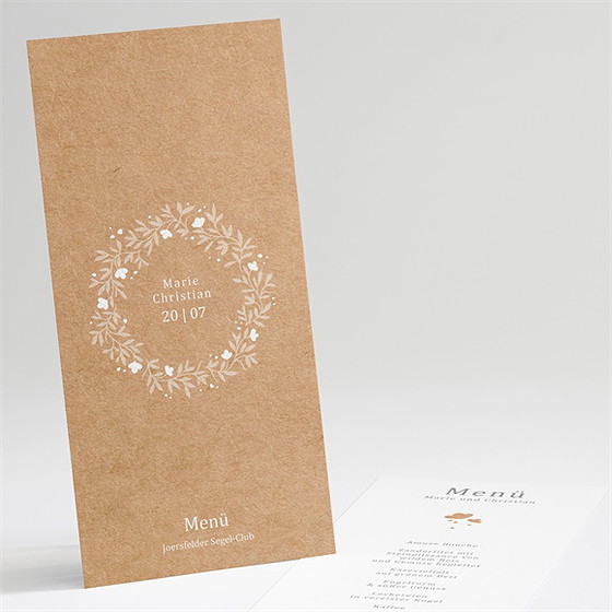 Menükarte Hochzeit Windröschen