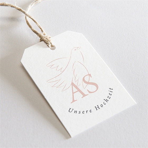 Geschenkanhänger Hochzeit liebestaube